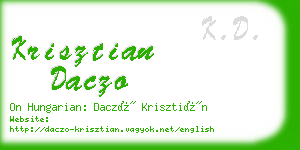 krisztian daczo business card